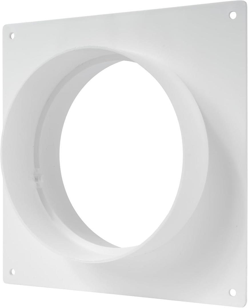 Vent Systems 5" inch Air Vent Duct Connector Flange Straight Ventilation Pipe Plastic Ducting Connector Plate For Cooling Heating Ventilation System HVAC 5" inch