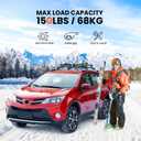 Roof Rack Cross Bars Compatible with Toyota RAV4 2013 2014 2015 2016 2017 2018 with Raised Side Rails Heavy Duty Aluminum Crossbars Black Luggage Carrier Rooftop Cargo