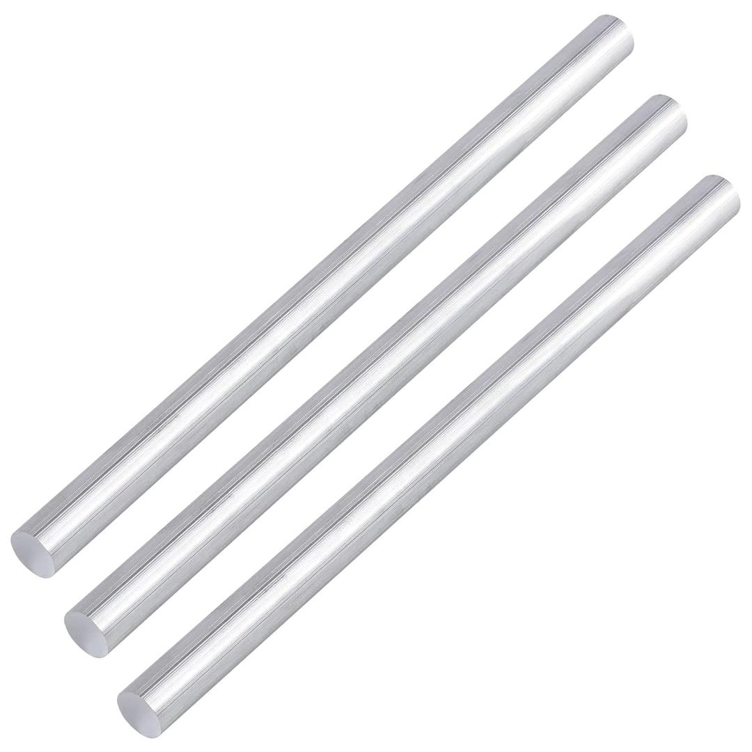 3Pcs Aluminum Round Rod Diameter 5/8Inch(16mm) Long 13Inch(330mm) Solid T6511 Extruded Lathe Stock