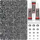 33000Pcs Grey Rhinestones for Bedazzling, Bedazzler Kit with Flatback Craft Rhinestones Gray Bulk and B7000 Glue, 2,3,4,5,6mm Resin Flat Back Crystals for Craftings, Crafts, Clothes, Shoes, Nails