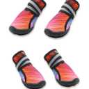 Dog Shoes for Small Medium Large Dogs,Neoprene Dog Booties & Paw Protectors for Hiking Hot Pavement Hardwood Floors,Quick-Drying Fabric Dog Boots W/Perforated Soles for Flowing Water (Red-7)