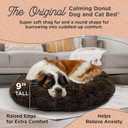 Best Friends by Sheri The Original Calming Donut Dog Bed for Extra-Large Dogs up to 150 lbs, Shag Faux Fur, Dark Brown, 45" x 45"