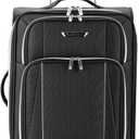 Traveler's Choice Lares Softside Expandable Luggage with Spinner Wheels, Black, Carry-On 22-Inch