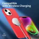 Designed for iPhone 14 Plus Case, Silicone Ultra Slim Shockproof Phone Case with Soft Anti-Scratch Microfiber Lining, [Enhanced Camera Protection] 6.7 inch (Red)