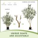 LYERSE Olive Trees Artificial Indoor - Faux Olive Tree 7ft with Large Olive Branches and Lifelike Fruits - Fake Olive Tree for Modern Home Office House Living Room Decor