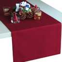 Red Table Runner 48 inch, Cranberry Dresser Scarf, Burgundy Outdoor Coffee Table Runner, Waterproof Dining Table Runners for Fiesta, Dinner Parties, Wedding, Thanksgiving, Halloween, Christmas