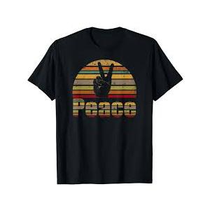 Peace T-Shirt Retro Love 60s 70s Hippie Gift T-Shirt XXL