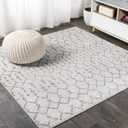 JONATHAN Y Boho Vintage Diamond Cream/Gray Square Area Rug 4X4 ft, Moroccan Hype for Living Room, Bedroom, Kitchen, Office, Easy-Cleaning, High Traffic, Pet-Friendly, Non-Shedding (MOH101B-4SQ)