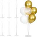 6 Sets Balloon Stand Kit, Balloons Sticks Holder with Base Birthday Wedding Graduation Party Decortaions Table Centerpieces Arch kit