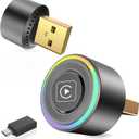 Mini Wireless CarPlay Adapter for Apple iPhone - Upgrade Wired CarPlay to Wireless, One-Tap Multi-User Switch, Plug & Play, Fast Auto-Connect (iOS 10+)