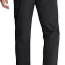 MAGCOMSEN Men's Lightweight Hiking Pants with 4 Pockets Water Resistant Quick Dry Fishing Travel Work Outddoor Pants (Black)