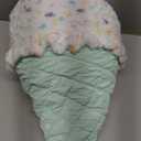 Ice Cream Plush Pillow, Ice Cream Stuffed Plush, Food Plush Pillow, Home Decoration Gift for Kids Adults (Lake Blue)