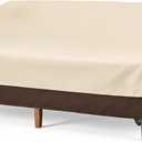 Vailge Heavy Duty Patio Sofa Cover, 100% Waterproof 3Seater Outdoor Sofa Cover,Lawn Patio Furniture Covers with Air Vent and Handle,79" Wx 37" Dx 35" H,Beige&Brown