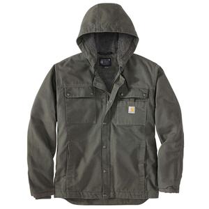 Men’s Carhartt Sherpa Lined Utility Jacket Relaxed Fit Washed Duck, Large