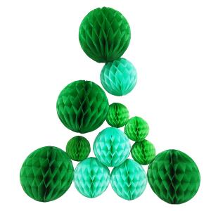Honeycomb Balls Party Decorations 12 Pieces4 6" 8" Tissue Paper Pom Poms Flower Balls for Birthday Wedding Party Baby Shower Nursery Wall Decor (12 Pieces 4" 6" 8" Grass Green,Green,Dark Green)