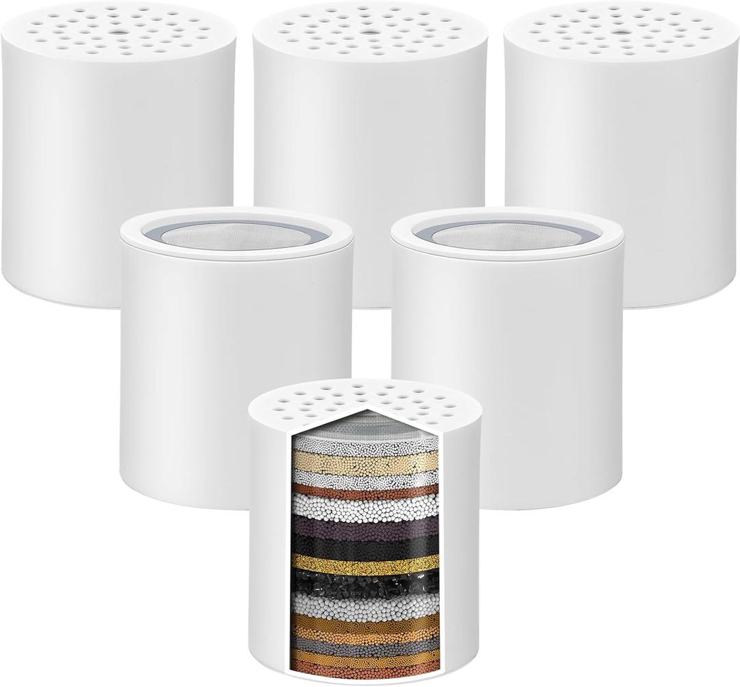 UPGRADED6 Pack 20 Stage Shower Filter Replacement Shower Cartridge Filter with Vitamin C Shower Head Replacement for Hard Water by Cenipar