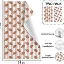 Coquette Brown Football Bow Kitchen Towels 16x24 in Set of 2, Football Gifts for Women Decorative Hand Towels for Bathroom Kitchen, Gifts for Sports Lovers Fan Dish Tea Towel
