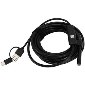USB Borescope Camera with Adjustable LED Light, HD Photos and Videos, 5m Cable, IP68 Waterproof, Type C, for Android, XP, Win7, Win8