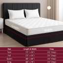 LUX Décor Twin Bed Skirts 16 Inch Drop - Brushed Microfiber Pleated Bed Skirt - Easy Fit, Wrinkle & Fade Resistant (Twin, Black)
