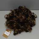 ELIM Curly Wigs for Black Women Short Kinky Curly Brown Mixed Blonde Wigs for Women Big Curly Afro Soft Wig with Bangs Heat Resistant Natural Cute Synthetic Wig with Accessories Z014MD