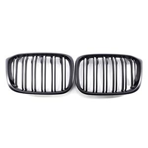 Cnniko2 Grille Front Hood Kidney Grille Grill Cover molding Trim Mesh Replacement for BMW X3 G01 X4 G02 2018 2019 2020, Matte Black