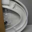 Toilet Seat Elongated with Slow Close Hinges Compatible with TOTO/Kohler/Gerber/American Standard, Universal Oval Fit, Four Bumpers Never Loosen, Two Sets Toilet Bolts and Nuts, Cotton White