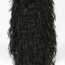 Topcosplay Mens 80s Black Mullet Wigs Male Hair Punk Heavy Metal Rocker Wig