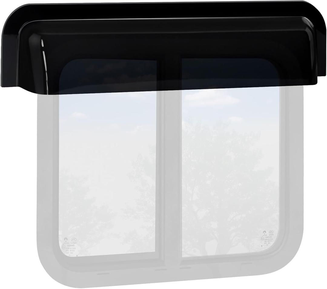 RV Window Rain Deflector & Sun Blade, RV Window Blade Rain Guard Sunroof Deflector Fits 24 inch Wide RV Sliding&Vertical Windows,Deflects Rain and Sun Protection for Camper Van Windows