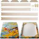 4pcs DIY Wooden Canvas Stretcher Bars Canvas Frame Kit for Gallery Wraps Sturdy Solid Wood Bars for Oil Paintings, Gallery, Posters, Diamond Painting, Home Studio Wall Decor