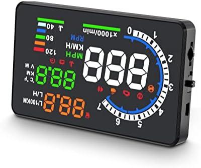 wiiyii Heads Up Display for Cars, Digital Speedometer for Car A8 with OBD Function, 5.5 Inch Large Screen,Speedometer for Car for All Vehicles