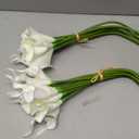 Letjolt White Calla Lily 20Pcs Artificial Flowers Bouquet for Wedding Bride Shower Blessing Gift Home Decoration Faux Calla Lilies Flower, 20 Pieces