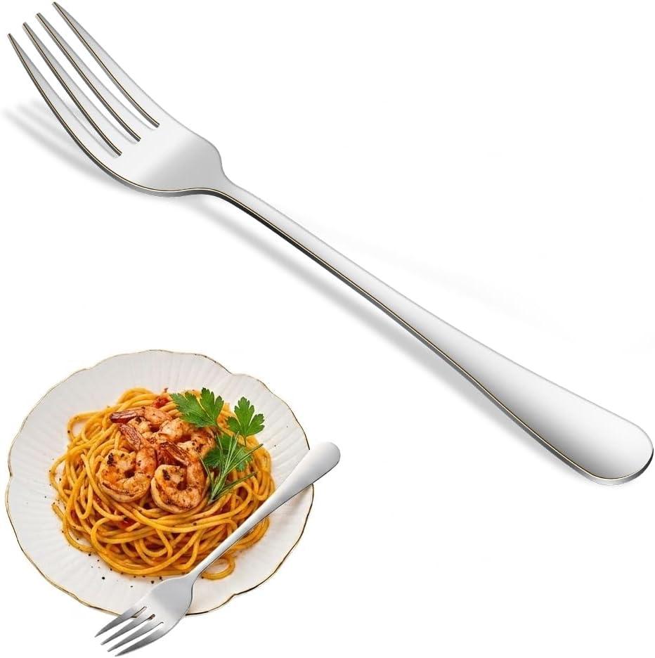 8-Piece 6.7 Inch Salad Forks Set,Durable Dishwasher Safe Stainless Steel Dessert Forks,Silverware Fork,Flatware Fork For Home Kitchen
