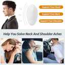 Car Headrest Neck Pillow Bio Cotton Leather Headrest Suitable for Driving Office White (White)