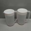 Amazing Abby - Kitchen Party - 2-Quart Plastic Pitcher (2-Pack), Unbreakable Water Pitcher with Lid, BPA-Free, Heat-Resistant, Dishwasher-Safe, Great for Both Iced and Hot Drinks, Indoors and Outdoors