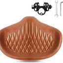 BUCKLOS New Noseless Bike Seat for Comfort Men&Women Extra Wide Bicycle Seat Cushion Oversized Comfortabele Foam Padded Bike Saddle for Peloton Exercise Bike Ebike Cruiser Bikes