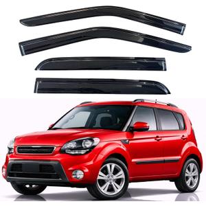 Rain Guards Fit for 2009-2013 Kia Soul, Out-Channel Window Visors Vent Wind Deflectors 4PC, Car Accessories for 09-13 Soul