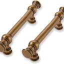 10 Pack 3 Inch Hole Center Antique Brass Cabinet Pulls-Heavy Duty Solid Cabinet Handles Suitable for Cabinets, Dressers, Kitchens and Bathroom cabinets