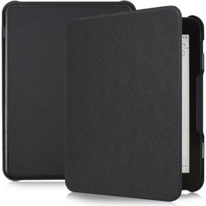 Caweet Case for Nook GlowLight 4 Plus 7.8" 2023 Release, Ultra Lightweight PU Leather Shell Cover with Magnetic Closure, Black