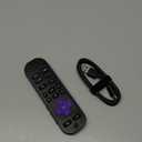 Roku Voice Remote Pro (2nd Ed.) | Rechargeable TV Remote Control with Hands-free Voice Controls, Backlit Buttons, & Lost Remote Finder - Replacement Remote Compatible with All Roku TV, Players & Audio