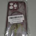 XIZYO Magnetic Case for iPhone 15 Pro Max, Floral Flower Cute Aesthetic Case [Compatible with Magsafe] for Women Girls Rose Pattern Slim TPU Bumper Shockproof Protective Cover, Branch Rose/Wine Red