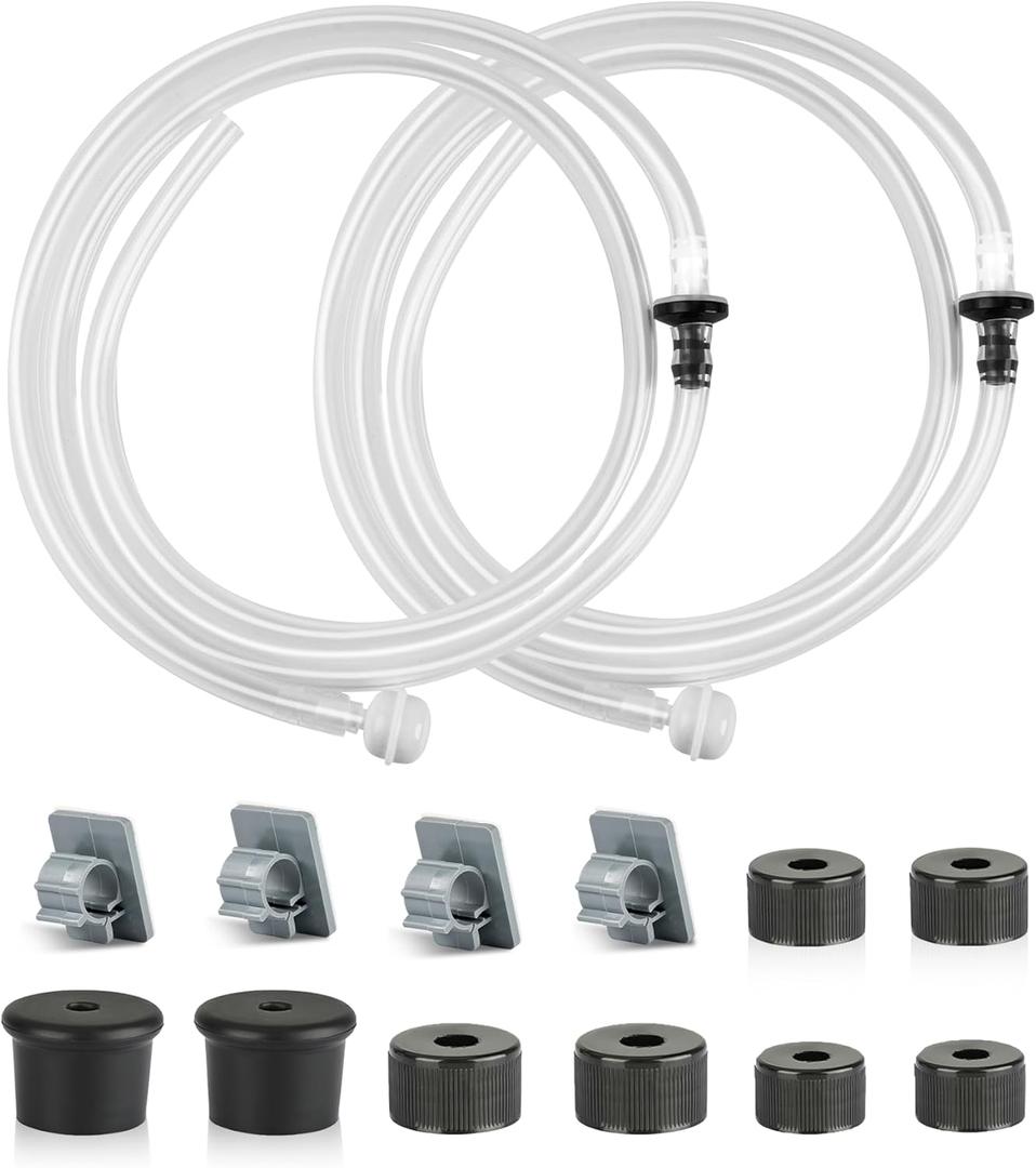 Yofidra Sink Soap Dispenser Extension Kit: Under Sink Dish Soap Dispenser with 47" Tube for Countertop Kitchen Sink Accessories, Sink Hose with Check Valve for Prevent Backflow 2PCS