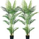 HAIHONG 4.5FT Artificial Palm Tree,Faux Areca Palm Plant with Real Touch Leaves and Adjustable Branches,Fake Tropical Palm Tree for Home Office Indoor Outdoor Modern Decoration