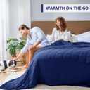 yescool King Size Weighted Blanket for Adults (20 lbs, 80 x 87, Blue) Cooling Heavy Blanket for Sleeping Perfect for 190-210 lbs, Breathable Blanket for Adults & Couple All Season, Machine Washable