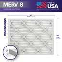 BNX TruFilter 16x20x1 Air Filter MERV 8 (6-Pack) - MADE IN USA Dust & Pet Defense Electrostatic Pleated Air Conditioner HVAC AC Furnace Filters for Dust, Pet, Mold, Pollen MPR 600 700 & FPR 5