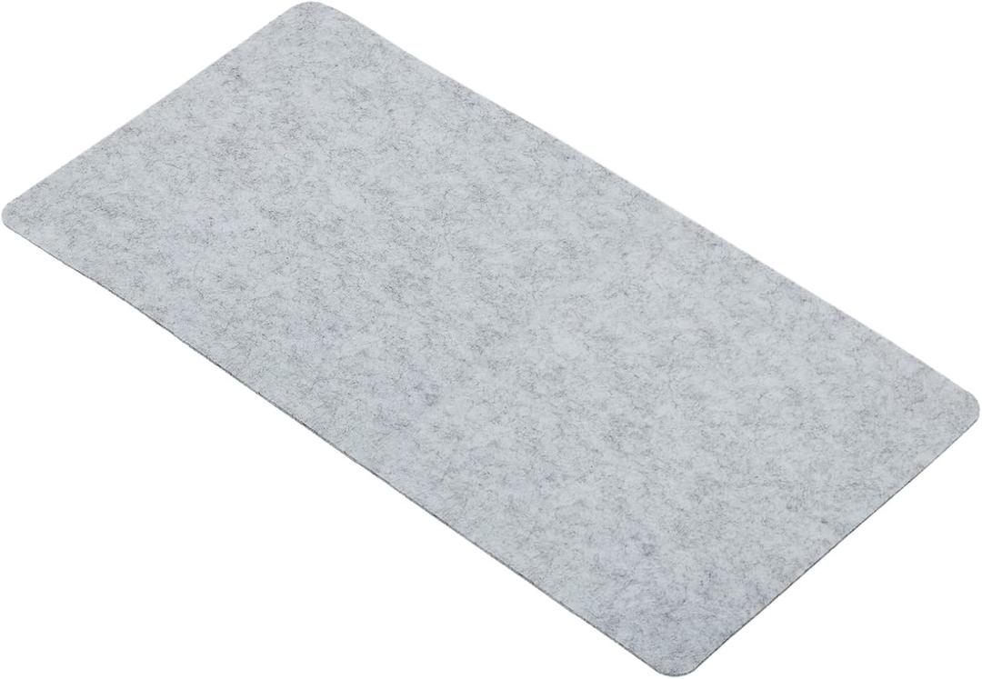 PATIKIL 24"x12" Desk Mat Protector, Felt Dual Side Mouse Pad Writing Mat for Office Home, Light Gray