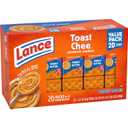 Lance Sandwich Crackers, ToastChee Peanut Butter, 20 Individually Wrapped Packs, 6 Sandwiches Each (1.52 Ounce (Pack of 20))