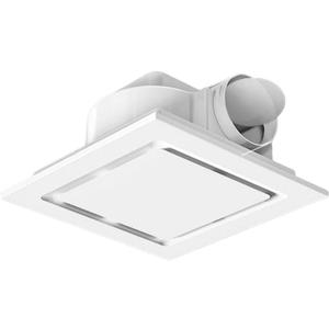 Bathroom Exhaust Fan with Light 12in Panel,3000K/4500K/6000K 12W Square LED,141CFM,1Sones,110V 45W Quiet Bathroom Ventilation Exhaust Fan for Shower/Restroom/Office/Home (12INCH CHANGE LIGHT)