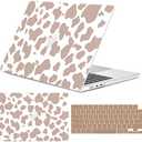 GABraden Compatible with MacBook Air 13.6 inch Case 2025-2022 Release M4 A3240 M3 A3113 M2 A2681,Chip with Keyboard Protectors,Sturdy Protective Laptop Hard Shell（Brown Cow）