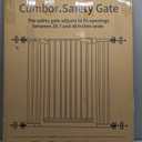 Cumbor 36" Extra Tall Baby Gate for Stairs, 29.7-48" Wide Dog Gates for Doorways, Auto Close Safety Gate for Babies and Pets, Easy Install, Pressure Mounted, Fits Doorways, Stairs, Entryways, Black