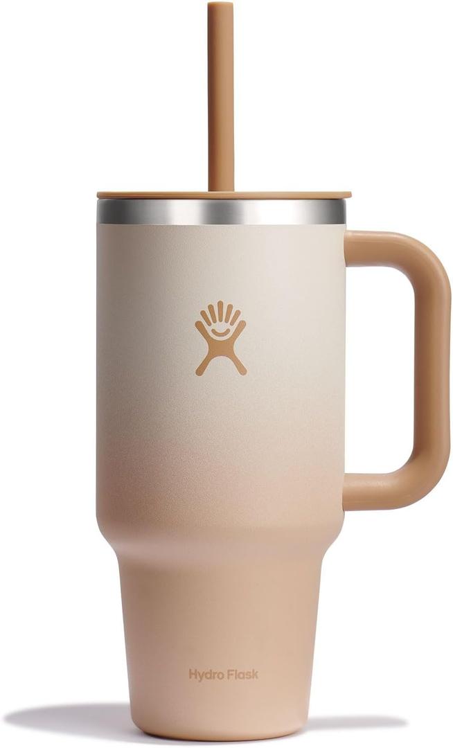Hydro Flask 32 Oz Travel Tumbler with Handle, Lid and Straw - Insulated Stainless Steel in 32 Oz Honey Ombre